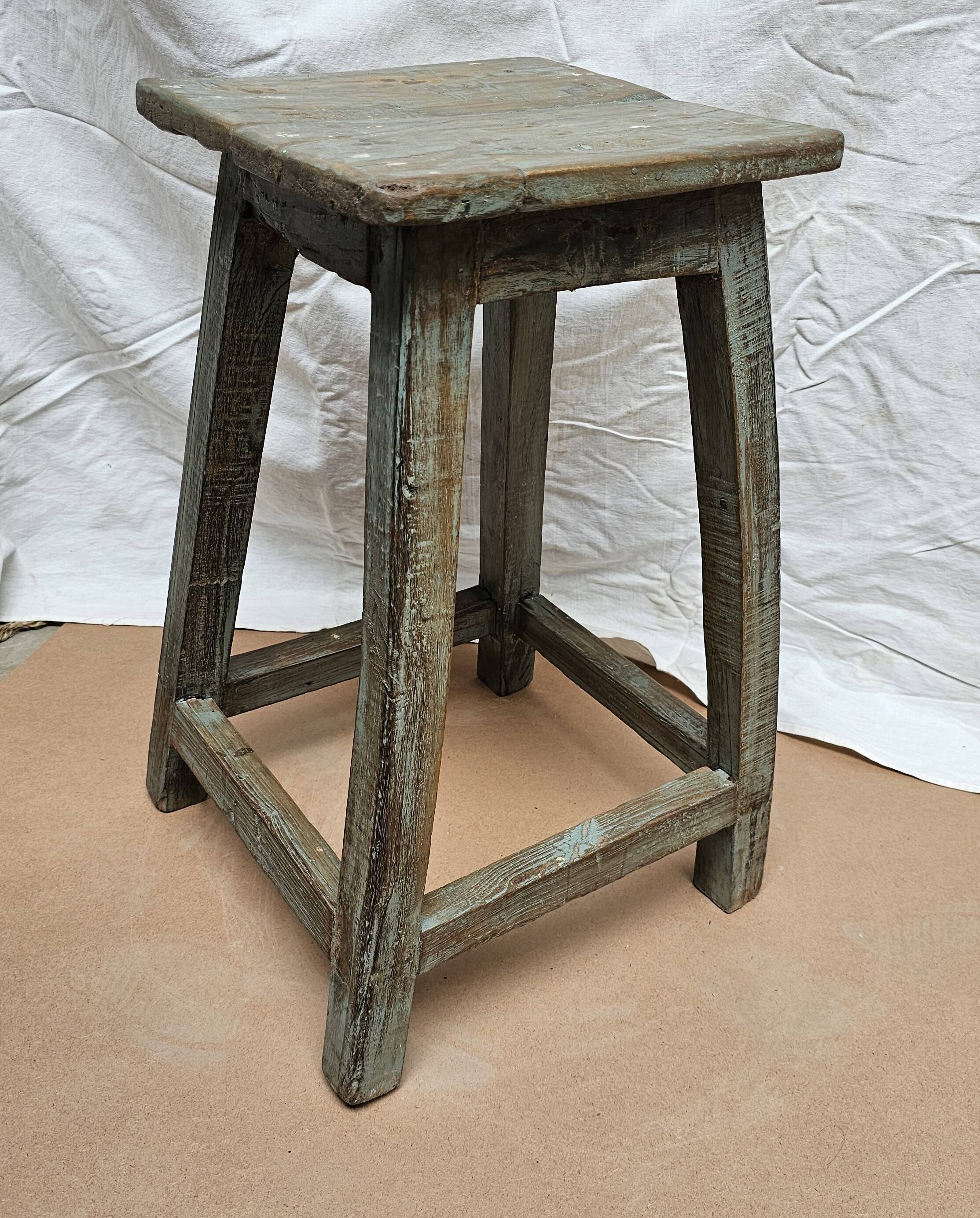 Burmese teak workshop stool