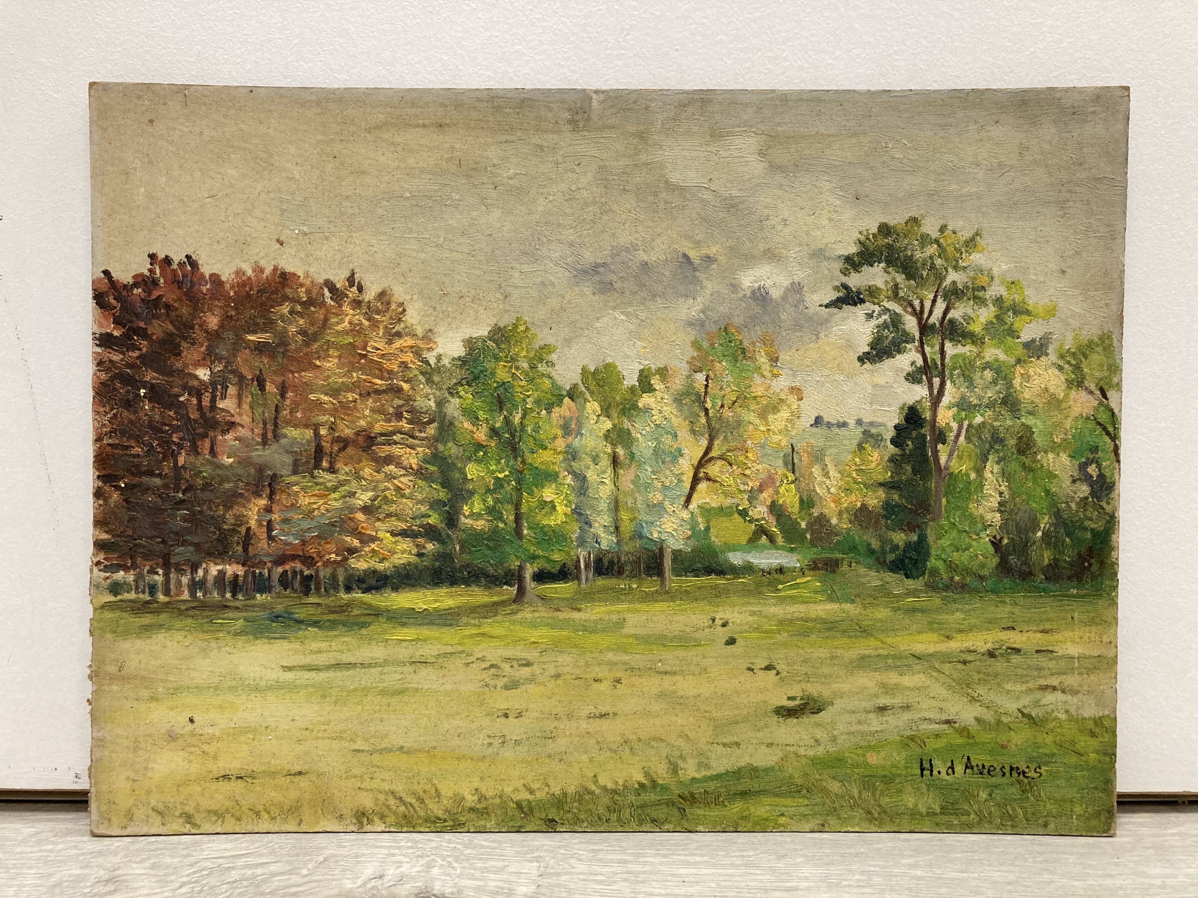 Oil on vintage panel