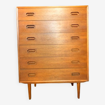 Scandinavian chest of drawers 6 drawers Teak Dyrlund.