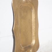 Vintage brass top, E.Roblin Villedieu Manche, handle tray, tableware, hammered top