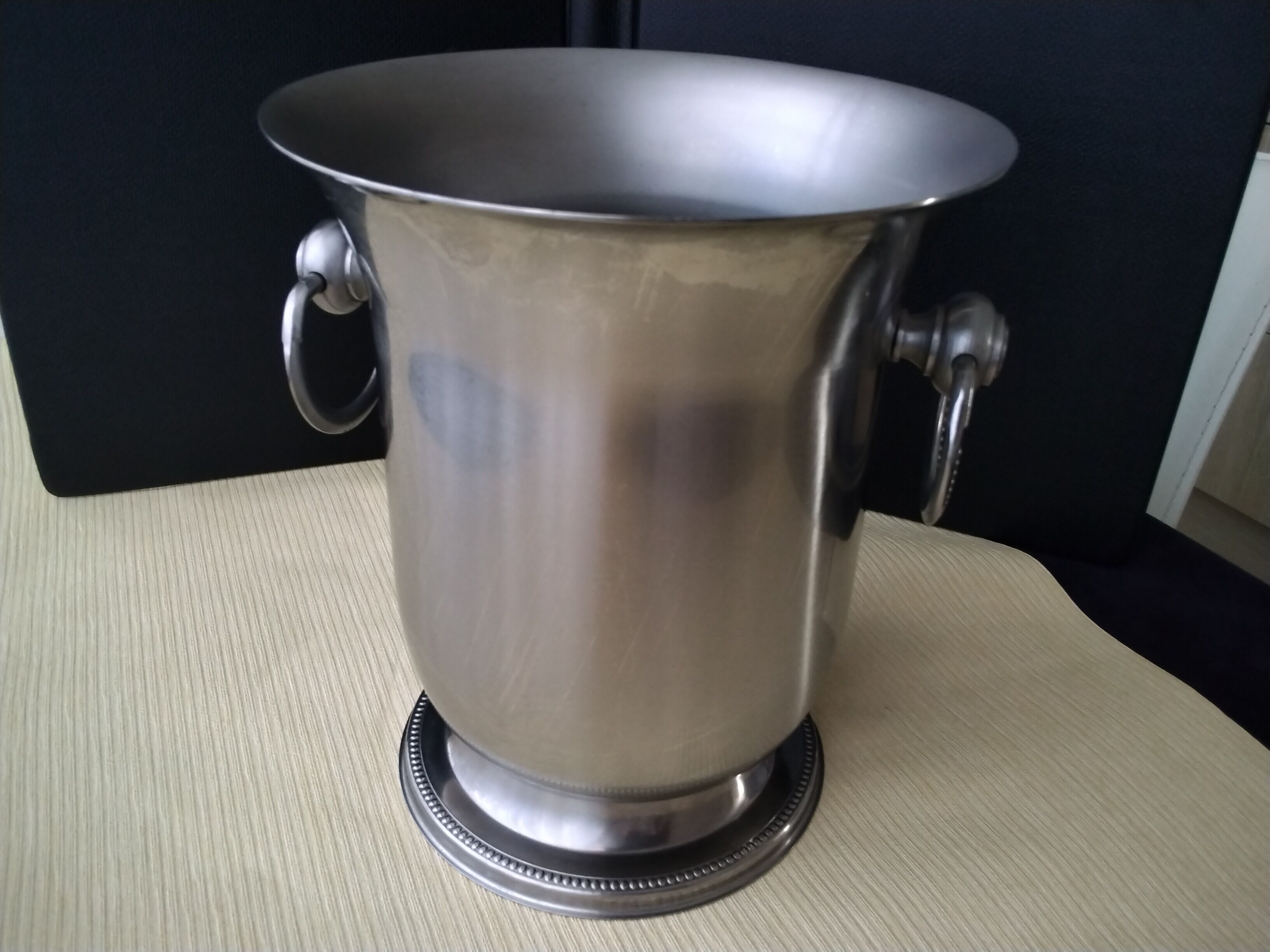 Satin stainless steel champagne bucket