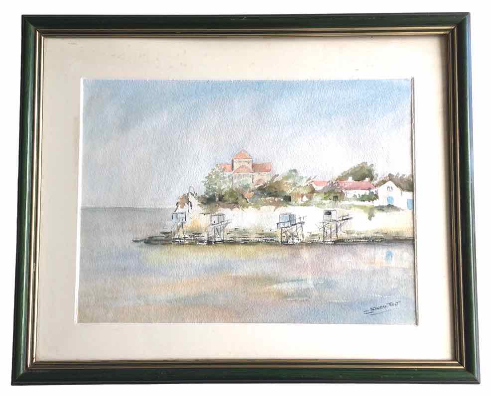 Aquarelle estuaire de la Gironde
