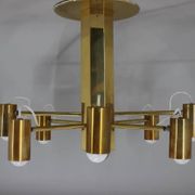 Midcentury Sputnik brass Space Age adjustable pendant/chandelier, 1970s