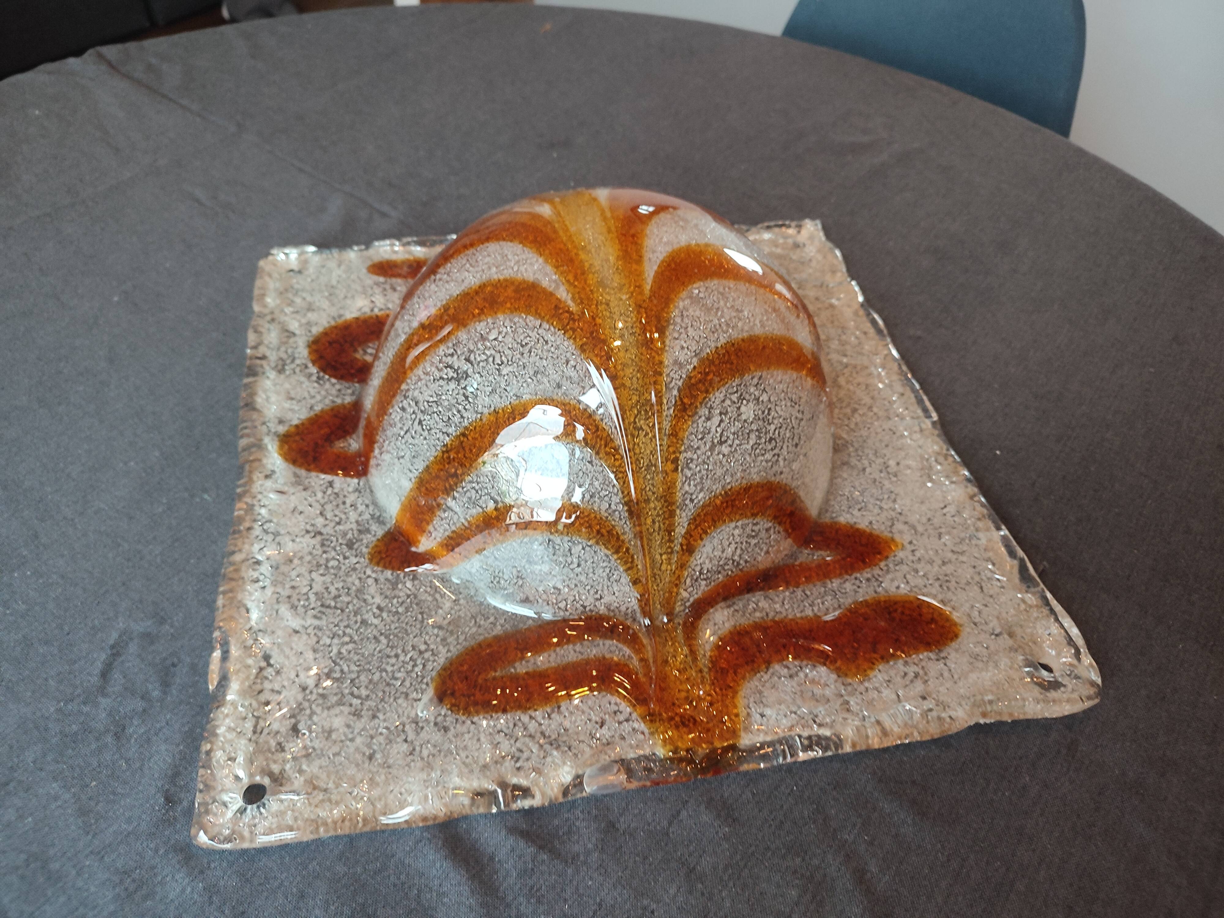 Large vintage Murano glass wall light