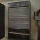 "Ronéo" 1950s Metal Shutter Filing Cabinet