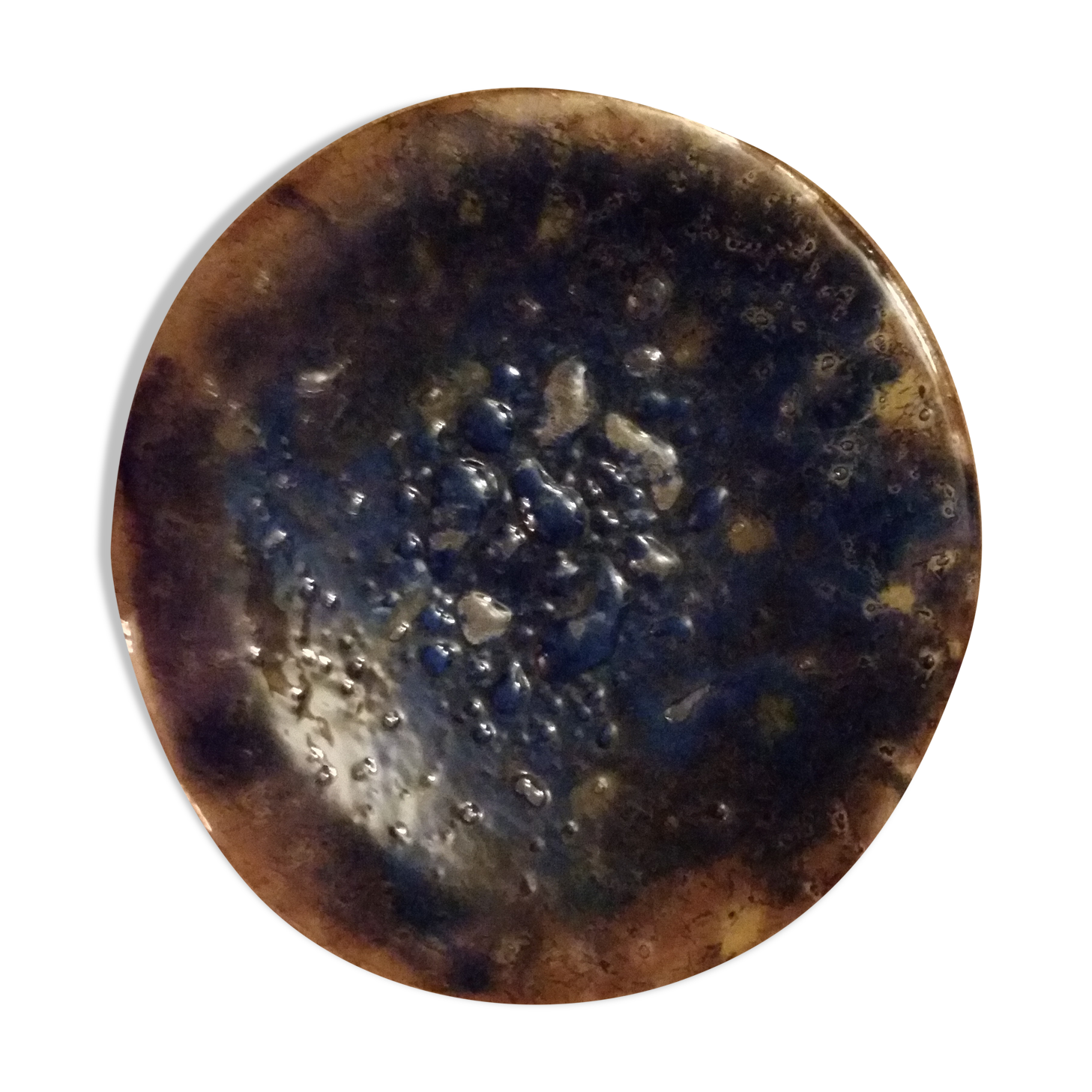 Decorative plate or presentation in blown glass