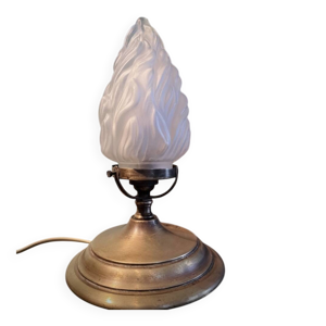 Lampe flamme Art Déco - verre