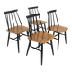 Set de 4 chaises "Fanett" en teck par Ilmari Tapiovaara, Suède, 1960