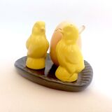 Set salt pepper mustard ceramic 60s