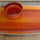 Serving dish and its enamelled aluminium bowl Silit Design from the 60s