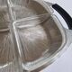 Midcentury Serving Plate Stainless Steel/Glass Cromargan, Germany, 1970s