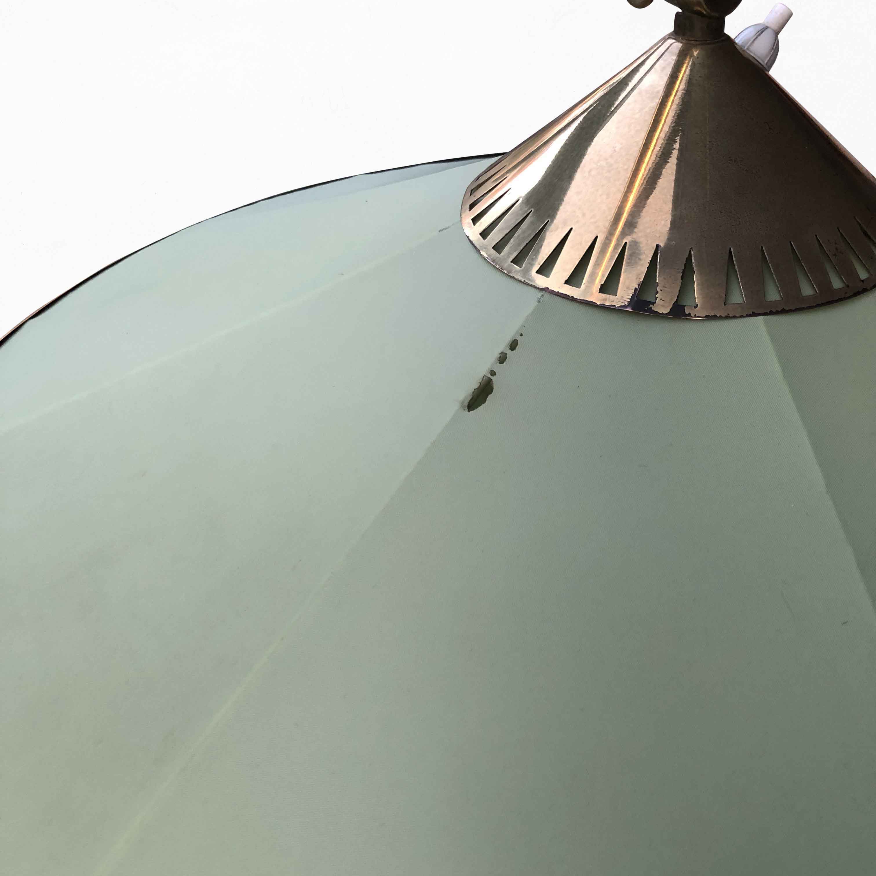 Mid-century floor lamp with pleated shade