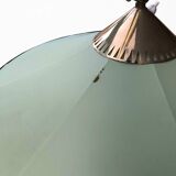 Mid-century floor lamp with pleated shade