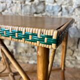 Rattan and wicker table from the 60s/70s