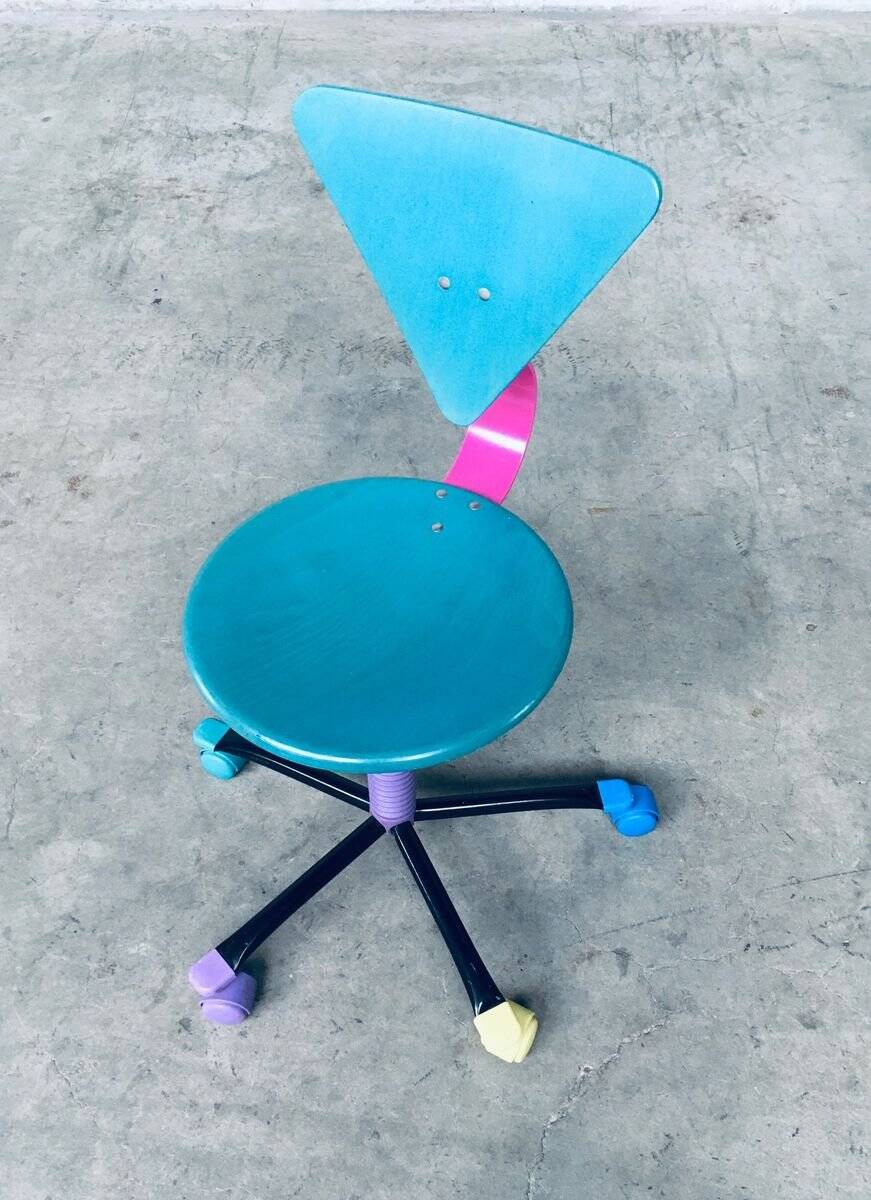 Colorful Desk Chair, 1980s