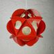 Orange metal origami decoration 70s