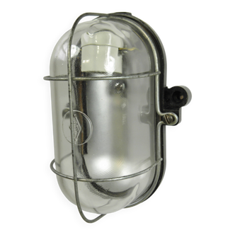 Glass and bakelite wall light