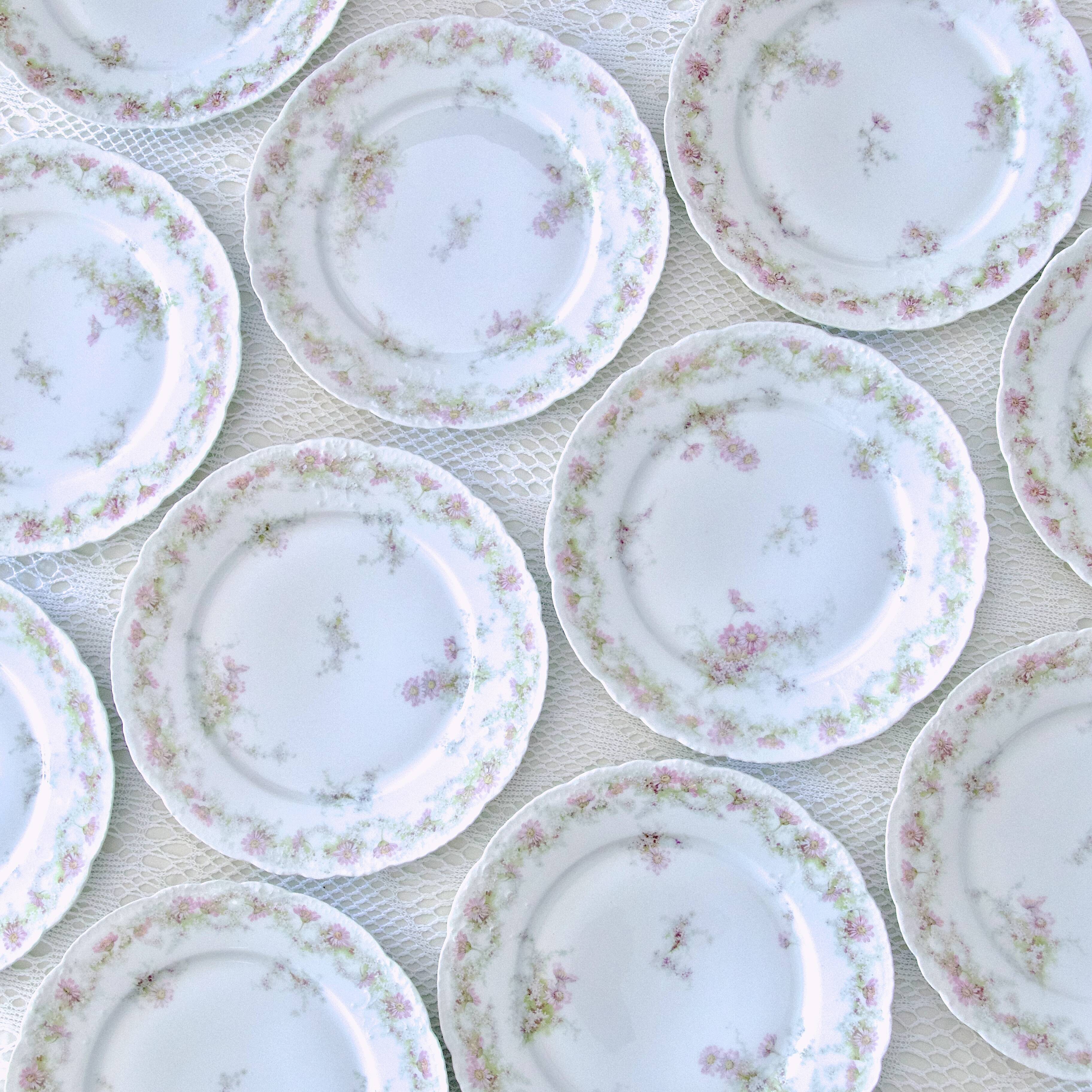 Emile Bourgeois porcelain plates, Drouot Paris