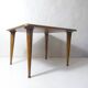 table basse d'appoint en bois pieds compas Design années 1950/60