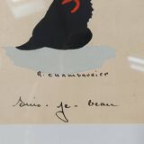 Signed gouache
