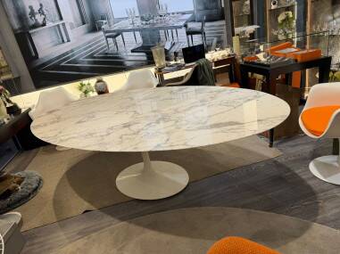 Eero Saarinen,& éditions - Knoll: table ovale 244 cm, Arabescato