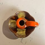 Vallauris flamed ceramic candlestick