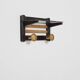 Art Deco wall wood coat hanger, Italy 1940s