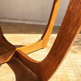 Round teak coffee table from the 1960s