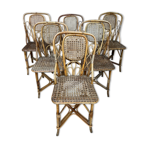 Chaises rotin cannées maison drucker