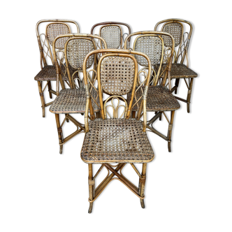 Chaises rotin cannées maison drucker