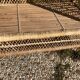 Vintage rattan and wicker shelf