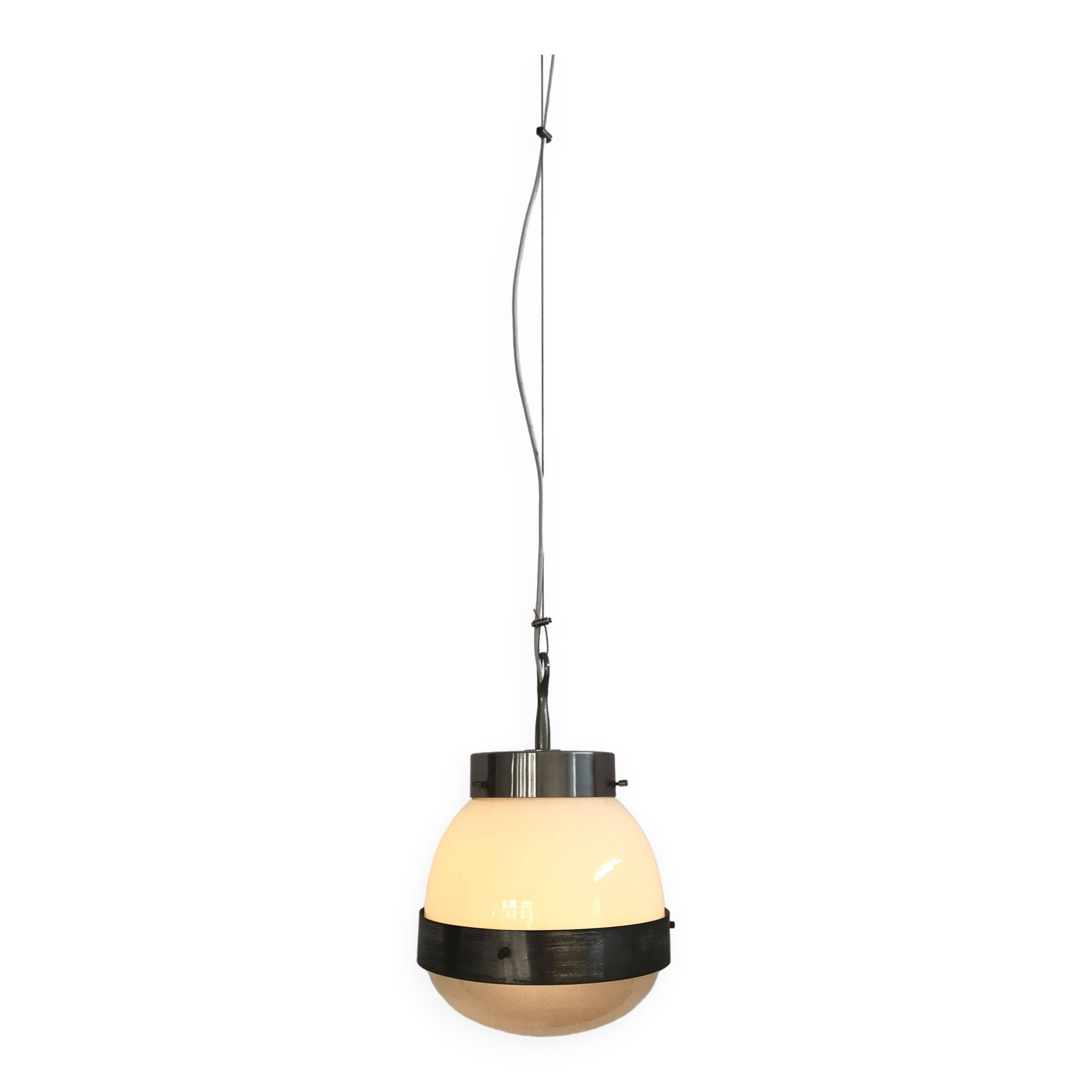 Delta Sergio Mazza for Artemide italian glass pendant lamp 1960s