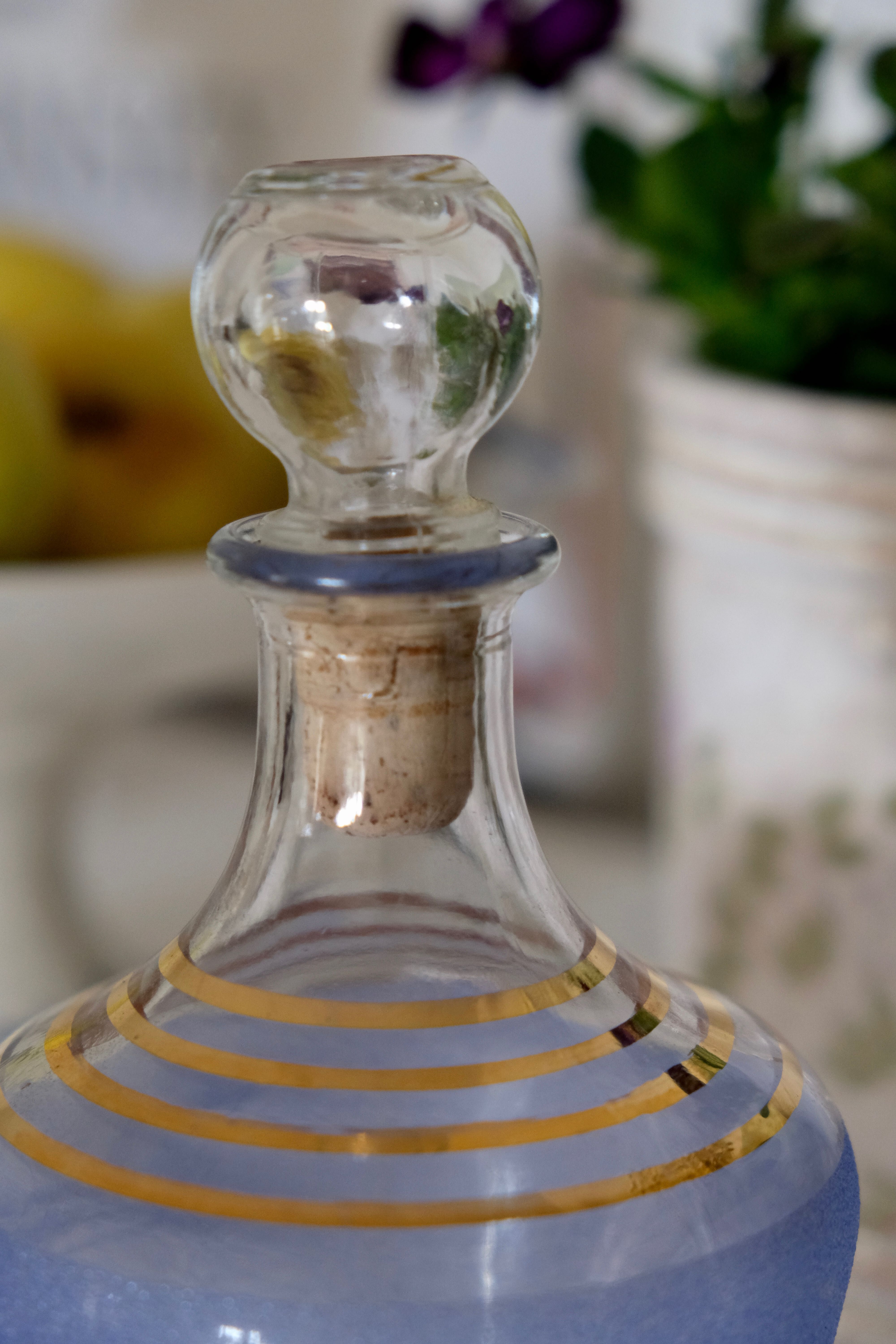 50s blue granite decanter
