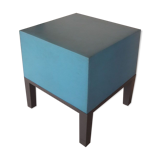 Pouf "primary", grey plastic stucture, qm foam blue trim