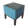 Pouf "primary", grey plastic stucture, qm foam blue trim