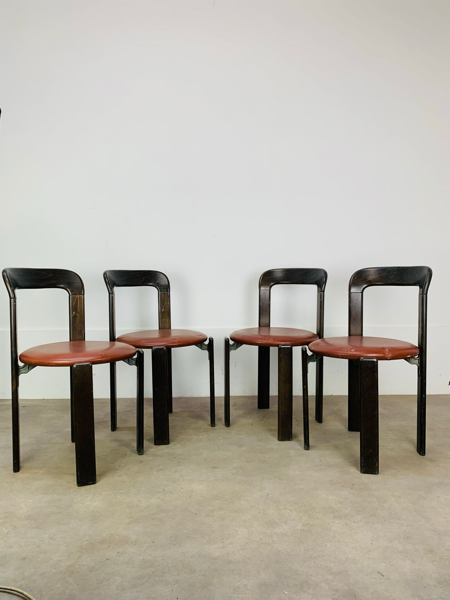 4 Bruno Rey chairs for Dietiker, workshop "Chair from Stein am Rhein"