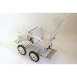 Retro modular double stroller.