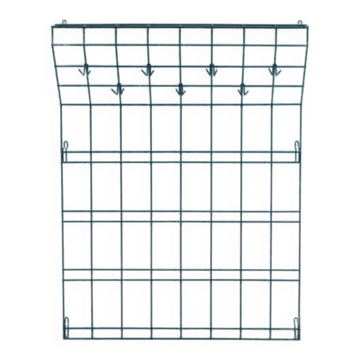 Minimalist wall coat rack in vintage wire string.