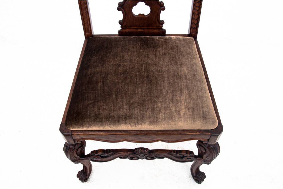 Antique table and chairs from the 19th century, Western Europe.