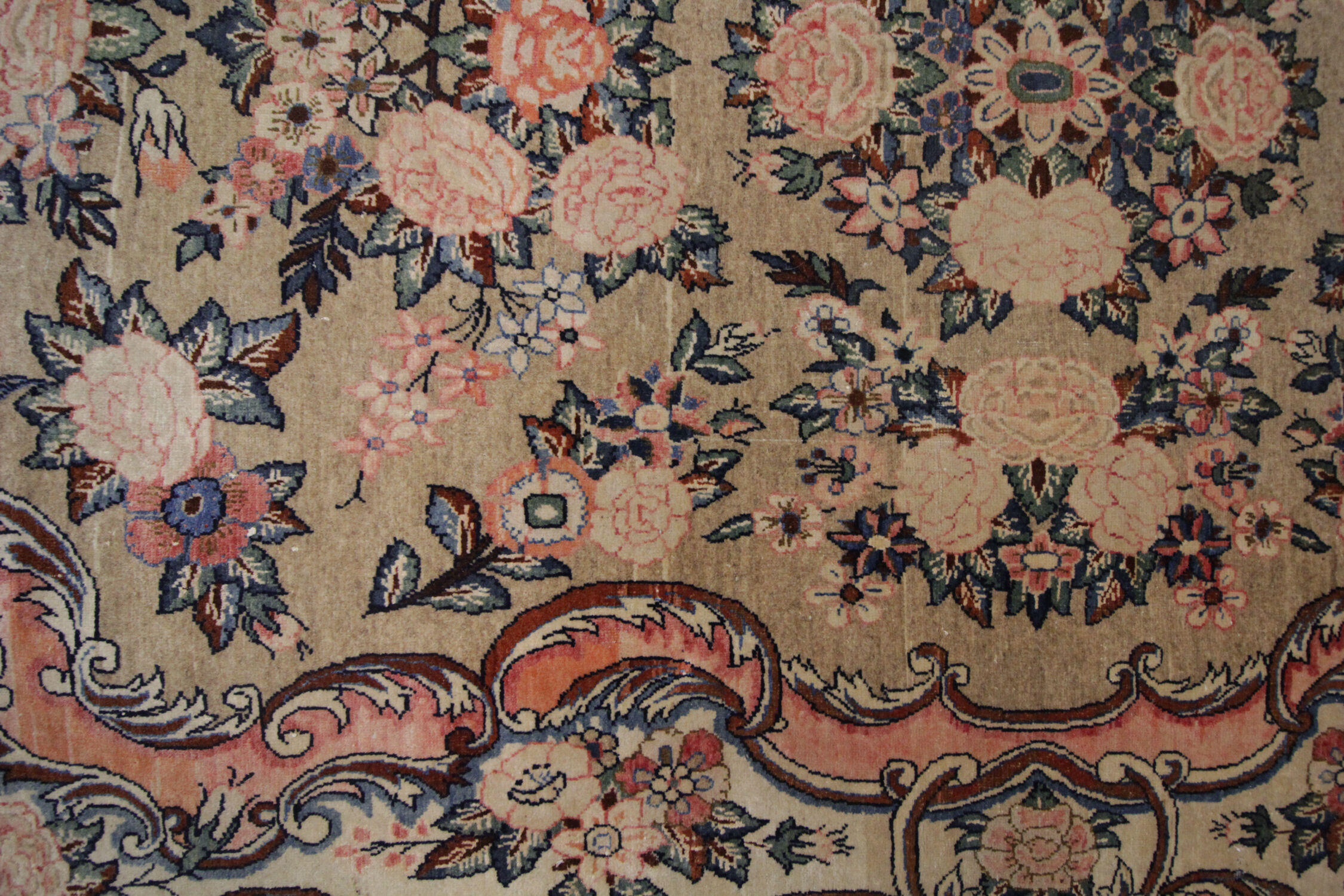 Hand-knotted vintage persian mohajeran area rug 125x215cm