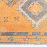 3x11 orange vintage runner rug, 88x341cm