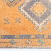 3x11 orange vintage runner rug, 88x341cm