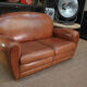 Vintage 3-seater leather club sofa