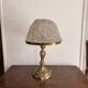 Antique Art Nouveau Boudoir Lamp Gilded Brass Glass Pendant 19th Century
