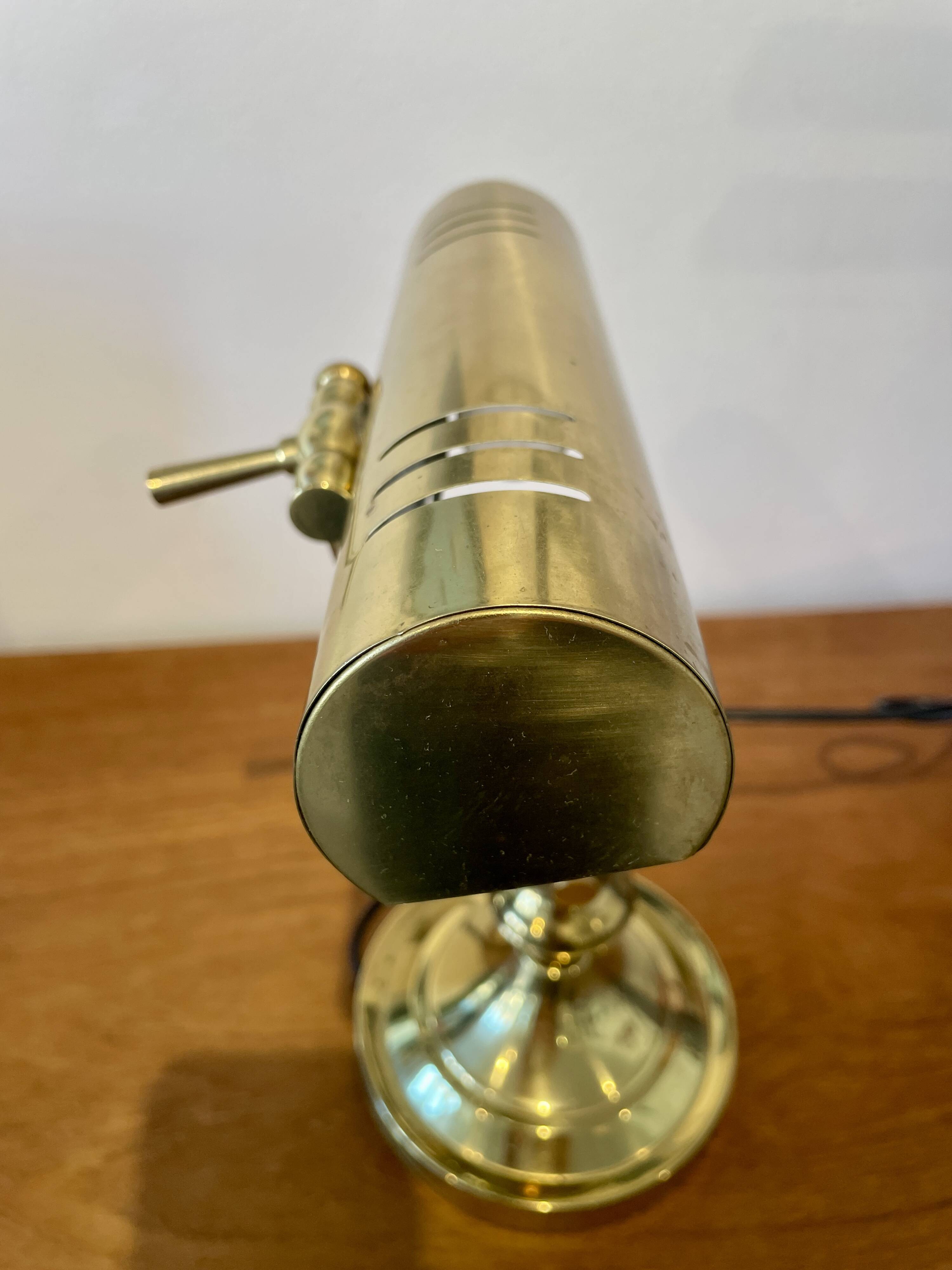 Lampe de notaire, de banquier doré