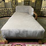 Art Deco era meridian in taupe velvet