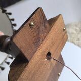1950s turned wood table lamp