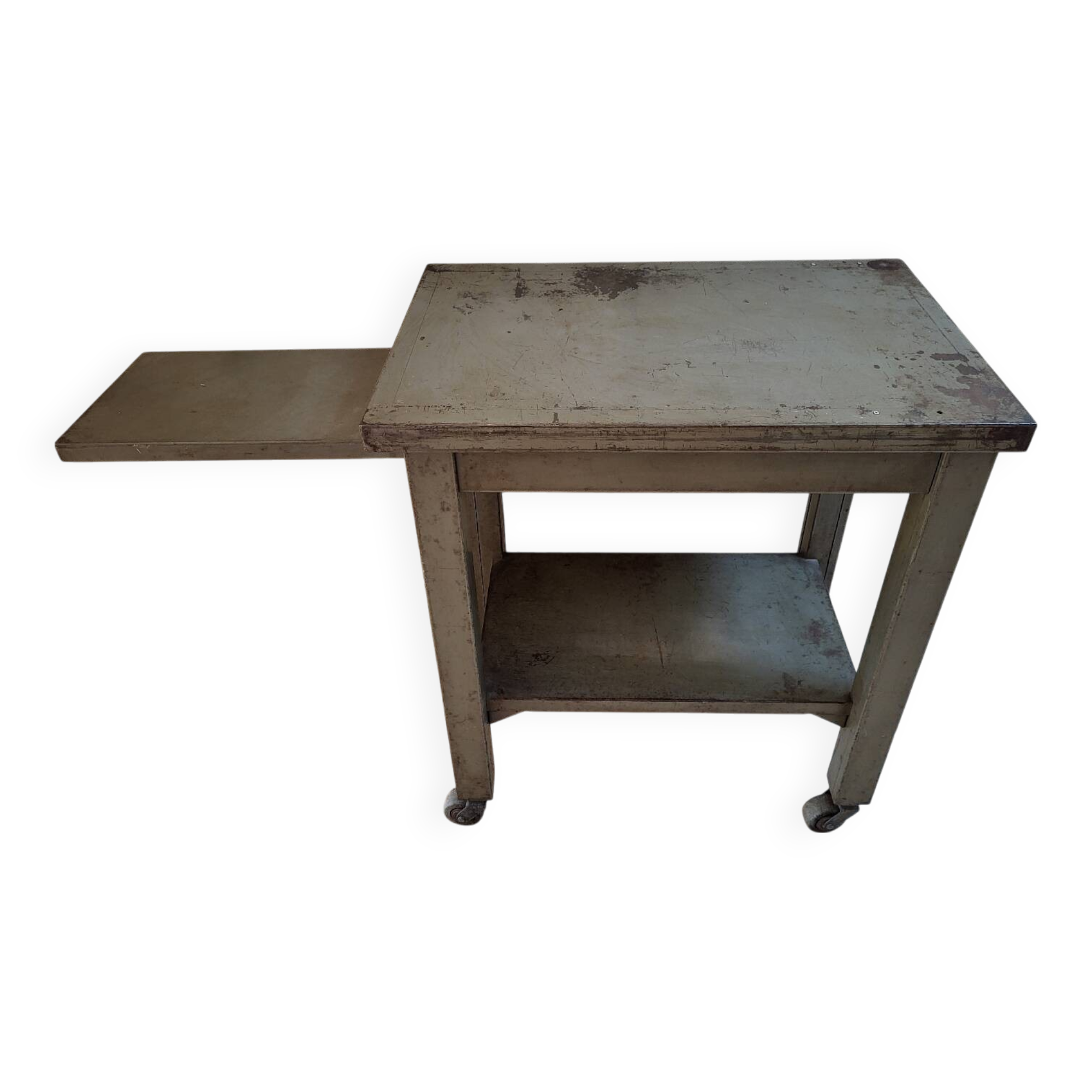 Metal serving trolley