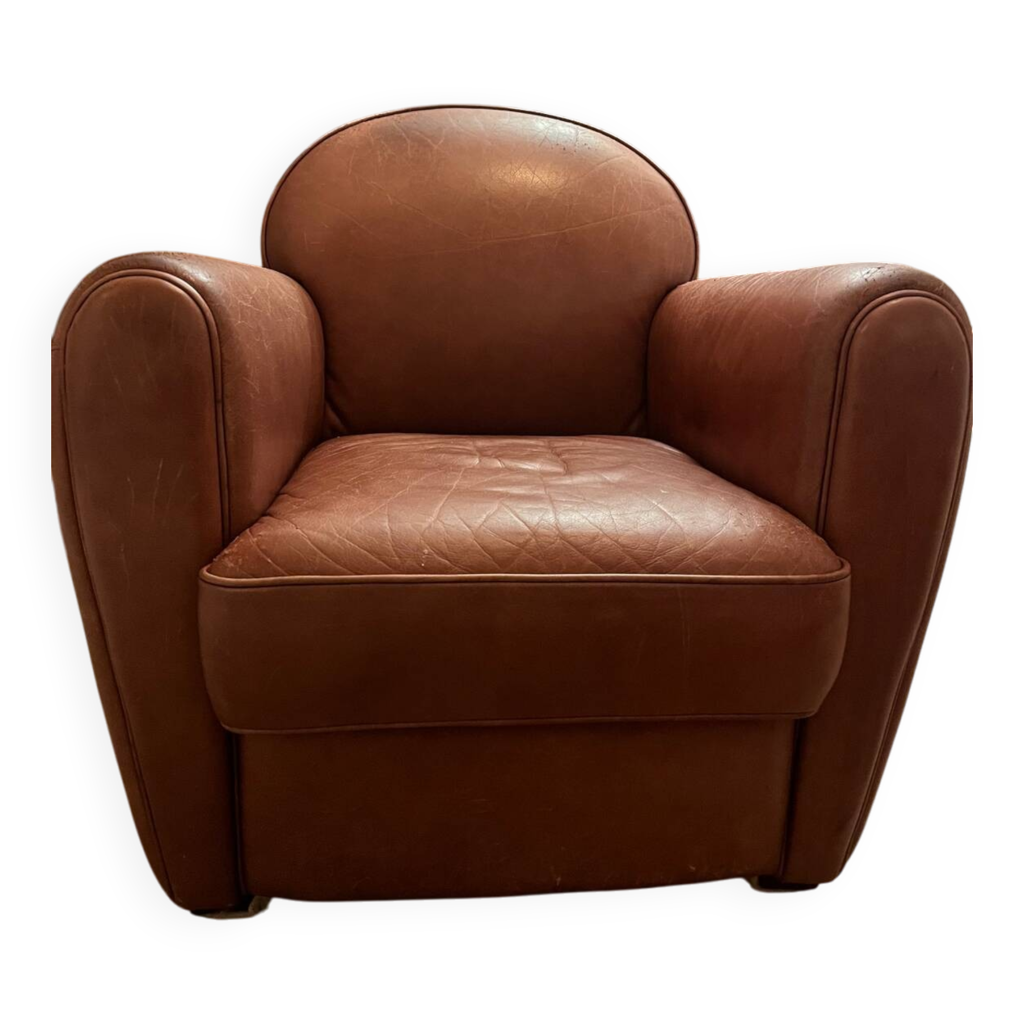Leather club chair