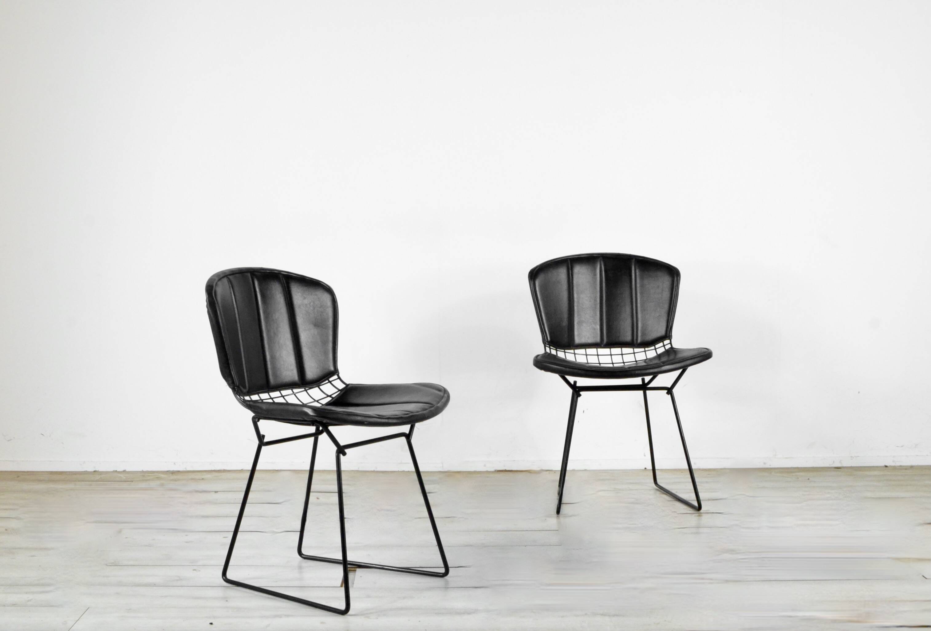 Harry Bertoia Side Chairs With Original Upholstery, Mint 1970's